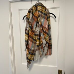 Zara plaid blanket scarf